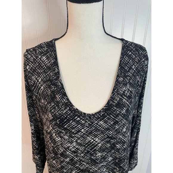 J. Jill Wearever Collection Womens Black & White Stretch Top Size L - Picture 7 of 15